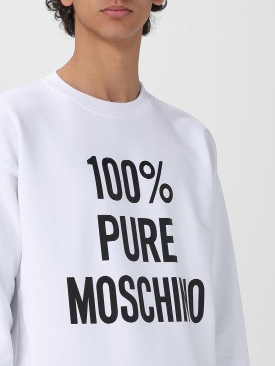  모스키노 긴팔 티셔츠 17210228 1001 White - MOSCHINO