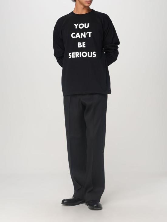 24FW 모스키노 긴팔 티셔츠 12075244 1555 Black - MOSCHINO