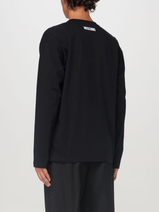24FW 모스키노 긴팔 티셔츠 12075244 1555 Black - MOSCHINO