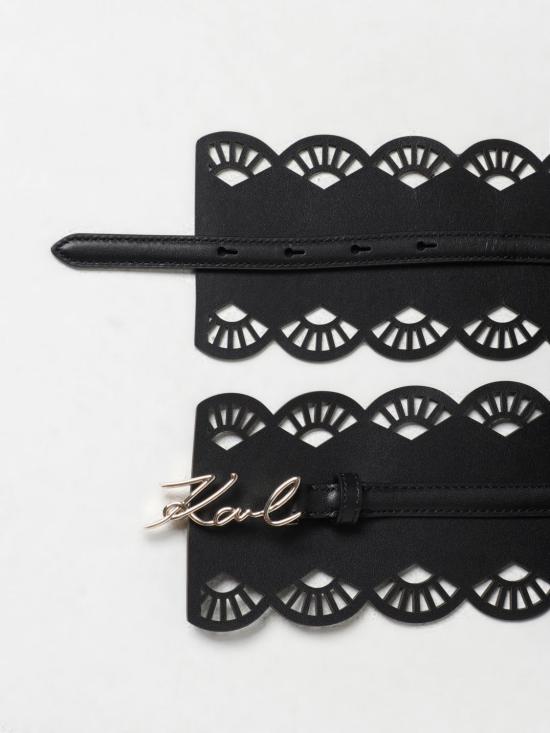 24FW 칼라거펠트 와이드 벨트 245W3106 999 Black - KARL LAGERFELD