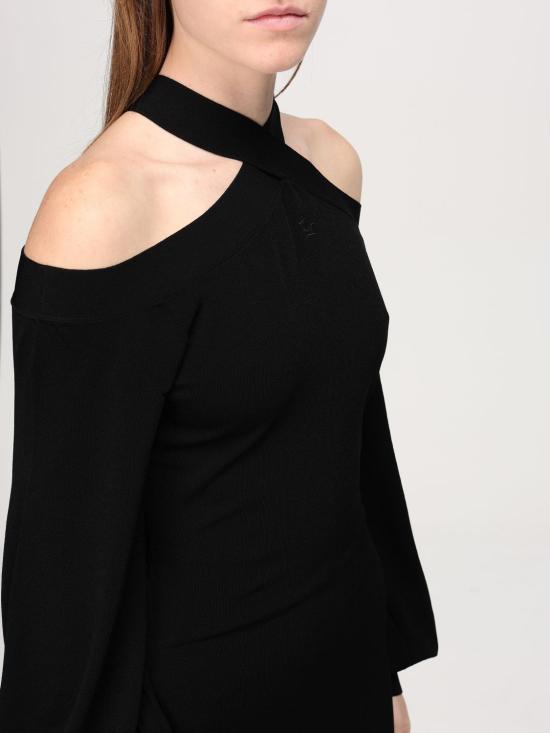 24FW 칼라거펠트 미디 원피스 246W1317 999 Black - KARL LAGERFELD