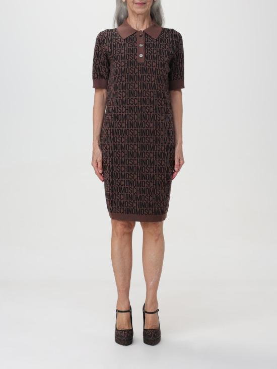 25FW 모스키노 미디 원피스 04807700 1103 Brown