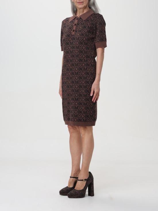 25FW 모스키노 미디 원피스 04807700 1103 Brown - MOSCHINO