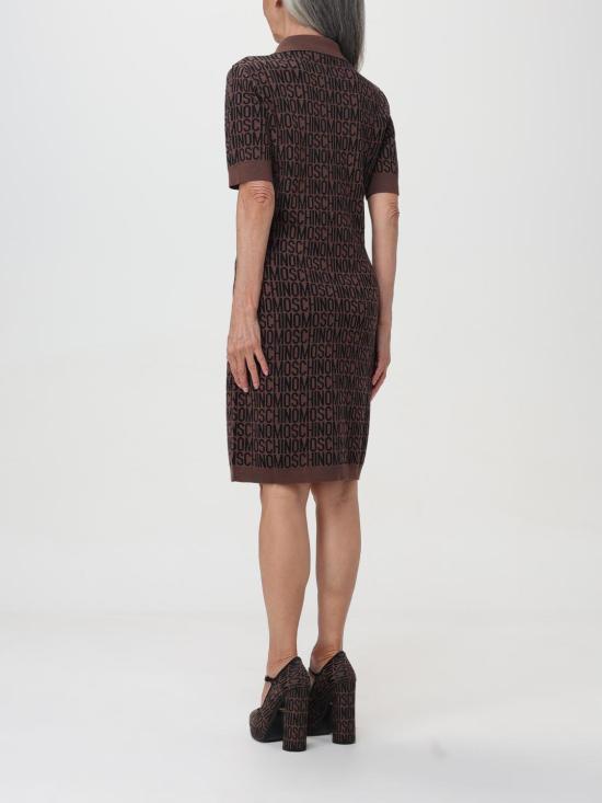 25FW 모스키노 미디 원피스 04807700 1103 Brown - MOSCHINO