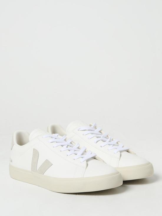 25FW 베자 CAMPO 캄포 로우탑 스니커즈 CAMPO 캄포 로우탑  CP0502429 CHROMEFREE LEATHER EXTRA WHITE NATURAL SUEDE White - VEJA