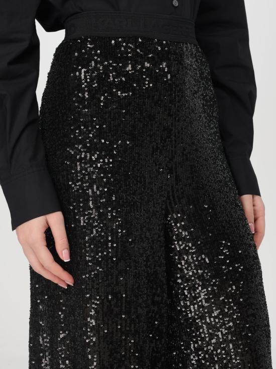  칼라거펠트 스트레이트 팬츠 246W1013 999 Black - KARL LAGERFELD