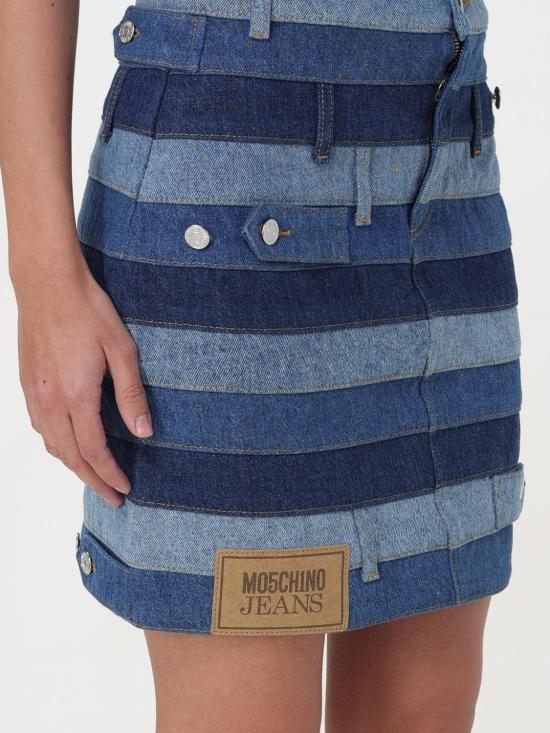 25FW 모스키노 숏 스커트 01033735 1888 Denim - MOSCHINO