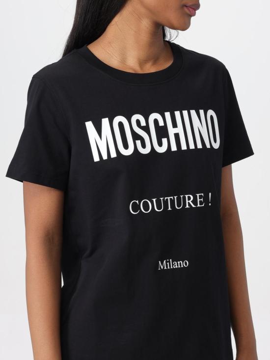 25FW 모스키노 반팔 티셔츠 07105441 1555 Black - MOSCHINO