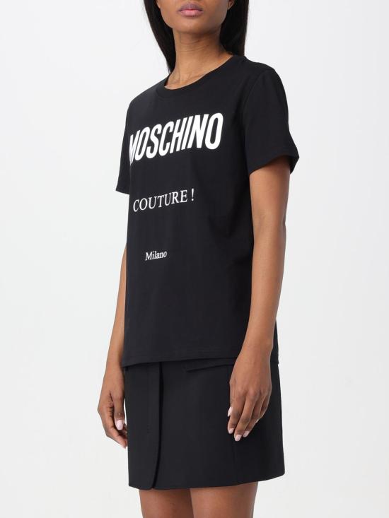 25FW 모스키노 반팔 티셔츠 07105441 1555 Black - MOSCHINO