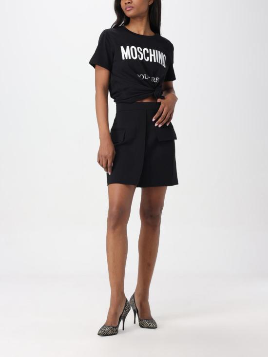 25FW 모스키노 반팔 티셔츠 07105441 1555 Black - MOSCHINO