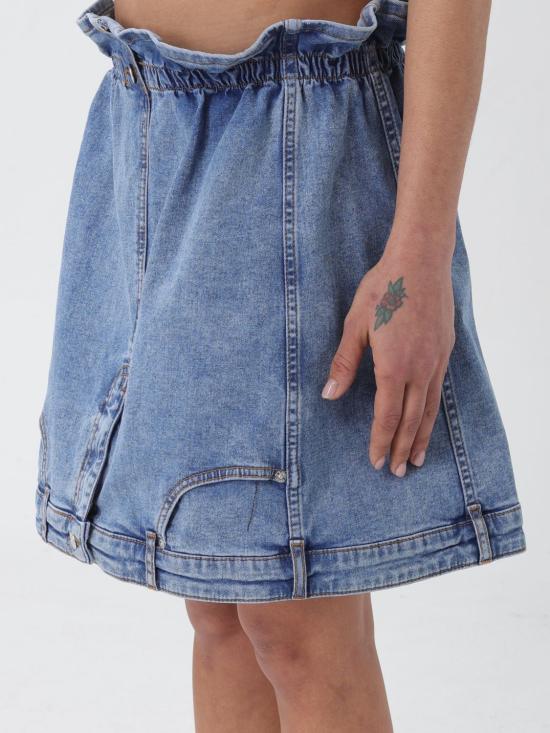  모스키노 숏 스커트 01168238 1295 Denim - MOSCHINO