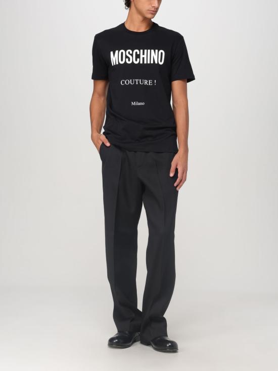 25FW 모스키노 반팔 티셔츠 07070241 1555 Black - MOSCHINO