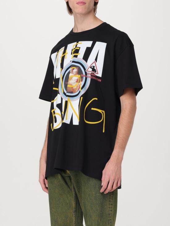 24FW 비비안웨스트우드 반팔 티셔츠 3G010024J001M N401 Black - VIVIENNE WESTWOOD