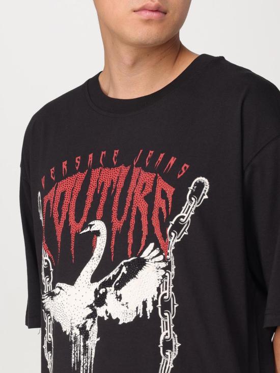  베르사체 반팔 티셔츠 77GAHG01CJ00G 899 Black - VERSACE