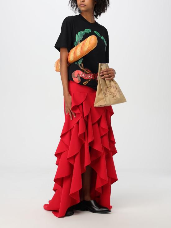 25FW 모스키노 반팔 티셔츠 07025441 1555 Black - MOSCHINO