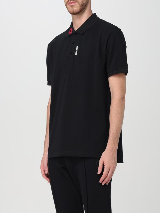 24FW 모스키노 폴로 티셔츠 16035242 1555 Black - MOSCHINO
