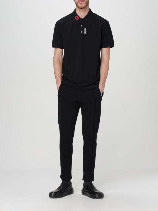 24FW 모스키노 폴로 티셔츠 16035242 1555 Black - MOSCHINO