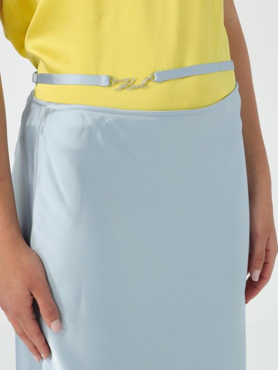  칼라거펠트 롱 스커트 241W1203 303 Gnawed Blue - KARL LAGERFELD