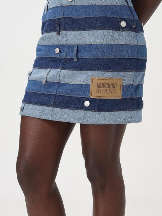  모스키노 숏 원피스 04023735 1888 Denim - MOSCHINO