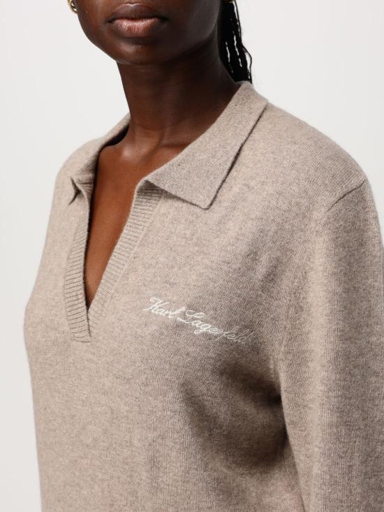 25FW 칼라거펠트 스웨터 246W2180 766 Beige - KARL LAGERFELD