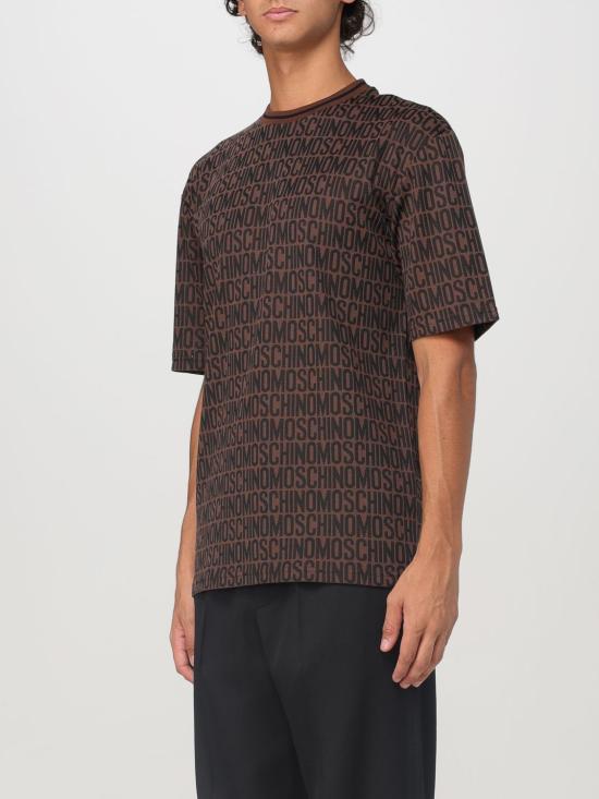 25FW 모스키노 반팔 티셔츠 07042645 1103 Brown - MOSCHINO