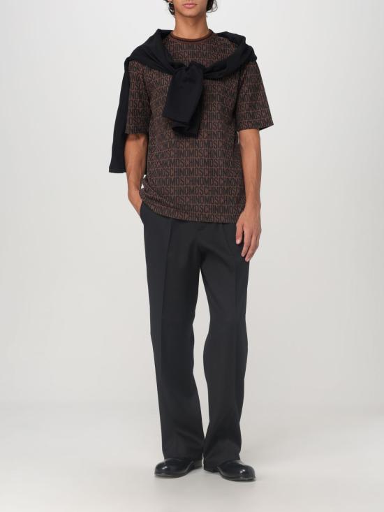 25FW 모스키노 반팔 티셔츠 07042645 1103 Brown - MOSCHINO