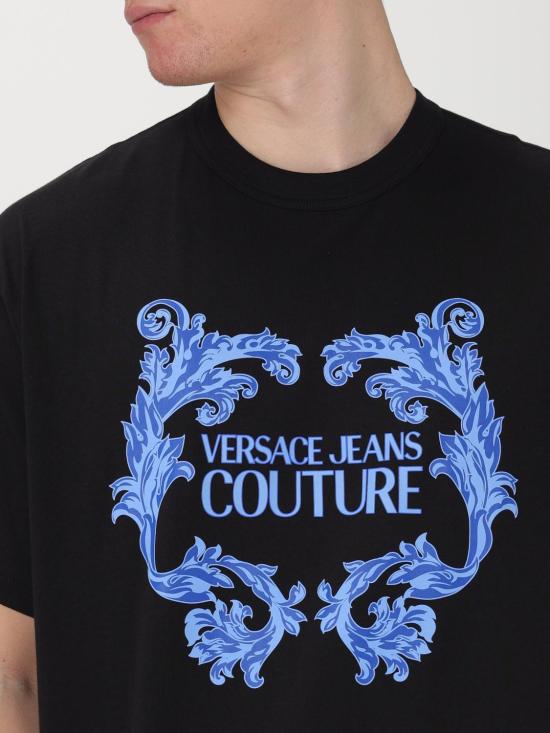  베르사체 반팔 티셔츠 76GAHG02CJ00G 899 Black - VERSACE