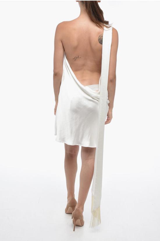  돈 앳 미 라벨 숏 원피스 B97 POLIESTERE BIANCO White - DONT AT ME LABEL