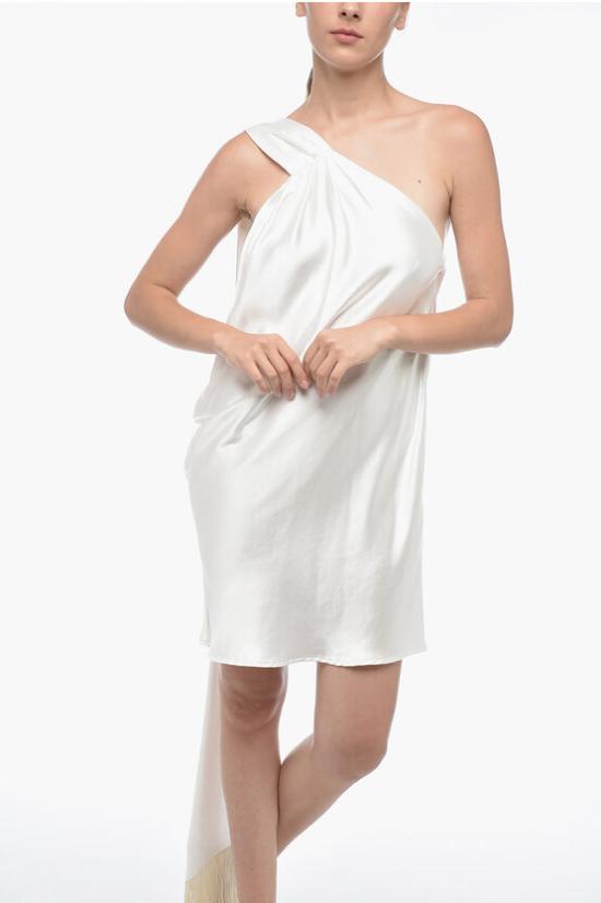  돈 앳 미 라벨 숏 원피스 B97 POLIESTERE BIANCO White - DONT AT ME LABEL