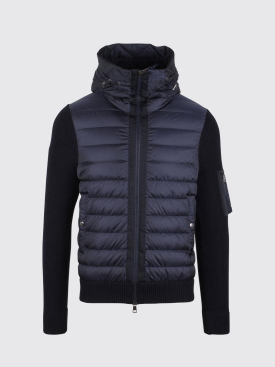 25FW 몽클레어 숏패딩 울 후디드 집업 가디건 9B50800A9340777 NAVY DOM