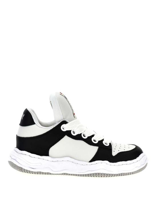  메종 미하라 야스히로 웨인 퍼퍼 OG 솔 레더 로우탑 A12FW718BLKWHT White