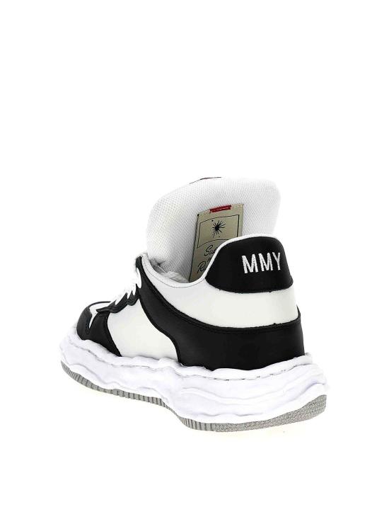  메종 미하라 야스히로 웨인 퍼퍼 OG 솔 레더 로우탑 A12FW718BLKWHT White - MAISON MIHARA YASUHIRO