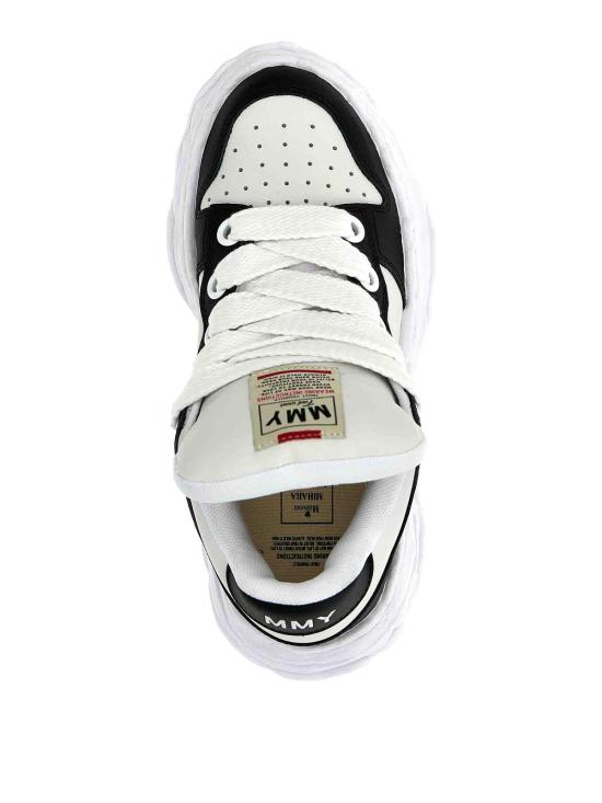  메종 미하라 야스히로 웨인 퍼퍼 OG 솔 레더 로우탑 A12FW718BLKWHT White - MAISON MIHARA YASUHIRO