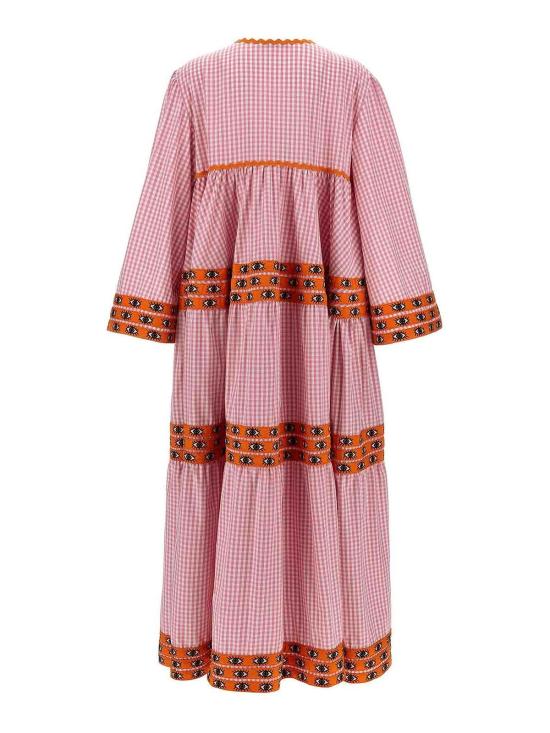  플로라 사르달로스 롱 원피스 HYDRA324PINKCHECKORANGEEYES Multicolour - FLORA SARDALOS