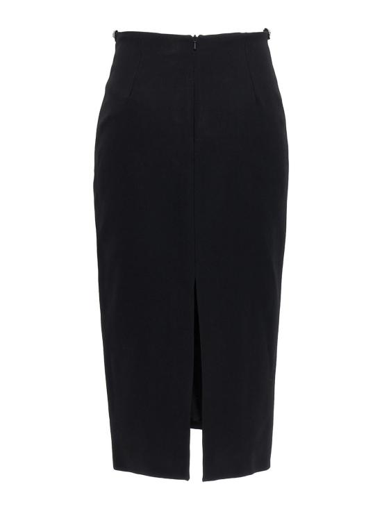  데이비드 코마 미디 스커트 SS23DK50SBLACKSILVER Black - DAVID KOMA