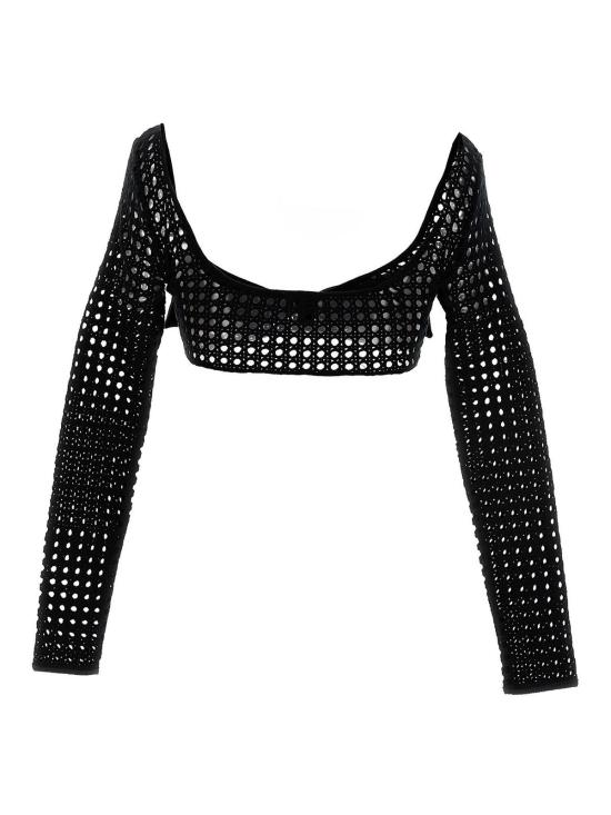  지암바티스타 발리 민소매 티셔츠 23SSSVCM0M0238PEA9999 Black - GIAMBATTISTA VALLI