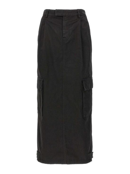 24FW 아르마리움 미디 스커트 ARMTMSK05RS01002 Black