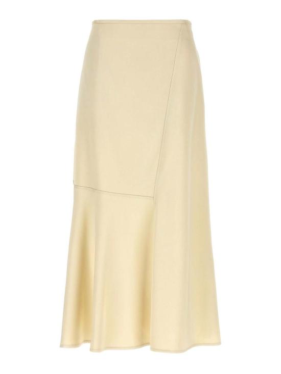 24FW 질샌더 미디 스커트 J01MA0132J65112280 White