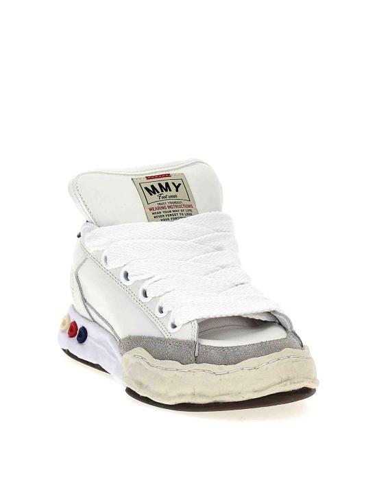  메종 미하라 야스히로 허비 퍼퍼 OG 솔 레더 로우탑 A12FW712WHITE - MAISON MIHARA YASUHIRO