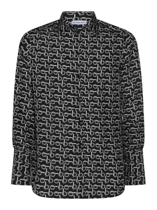 24FW 버버리 프린트 실크 셔츠  8090732 Silver