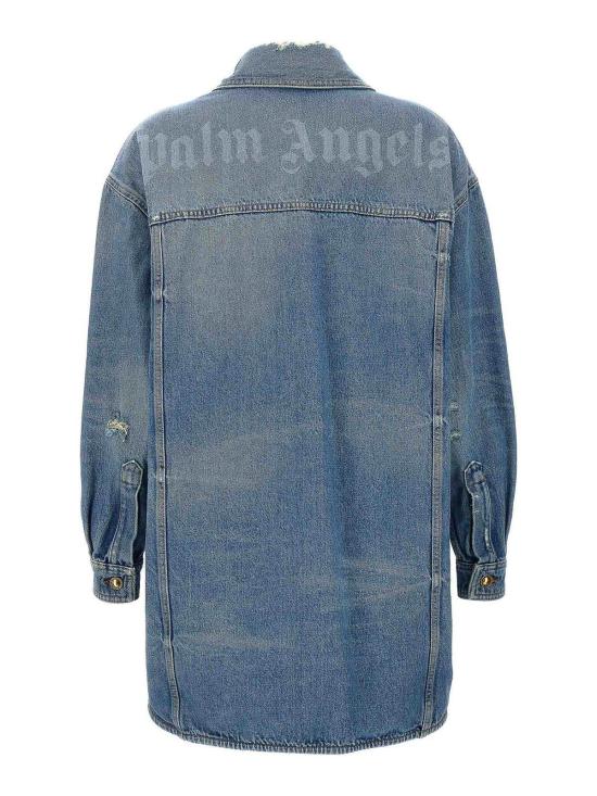 24FW 팜앤젤스 데님 자켓 PWYD021S24DEN0014040 Light Blue - PALM ANGELS