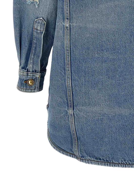 24FW 팜앤젤스 데님 자켓 PWYD021S24DEN0014040 Light Blue - PALM ANGELS