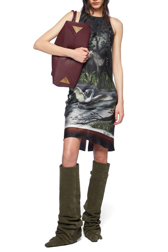 25SS 디 아티코 미디 원피스 250WCA00389SSS015PR 867 Smoke - THE ATTICO