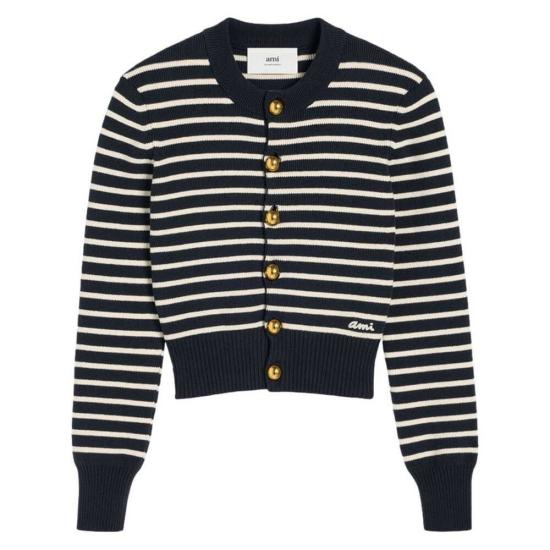  아미 가디건 FKC039KN00614023 NAVY DOM