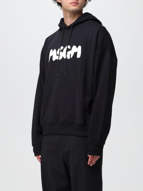  엠에스지엠 후드 티셔츠 3440MM168237000 99 Black - MSGM