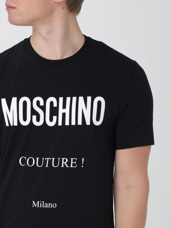 25FW 모스키노 반팔 티셔츠 07085239 1555 Black - MOSCHINO
