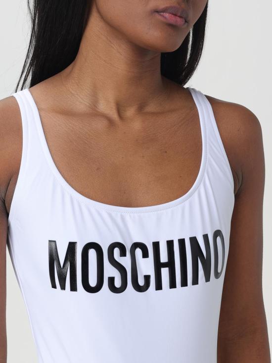 25FW 모스키노 원피스 수영복 42035577 1001 White - MOSCHINO