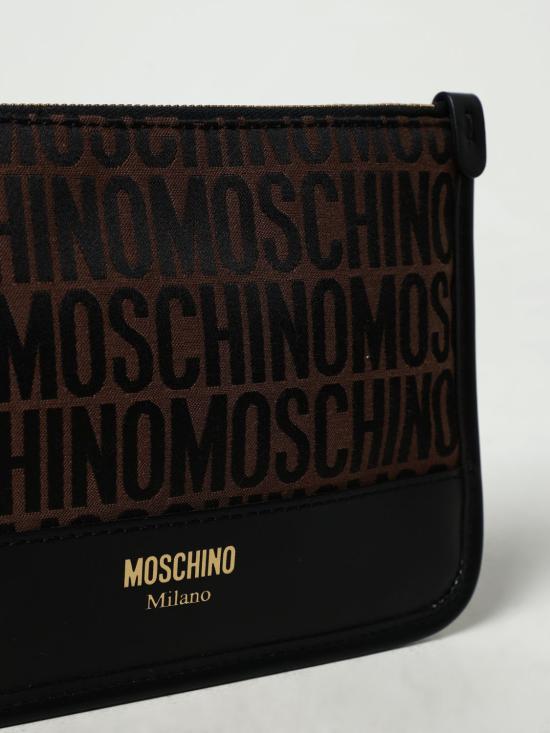 25FW 모스키노 클러치/파우치 84018268 1103 Brown - MOSCHINO