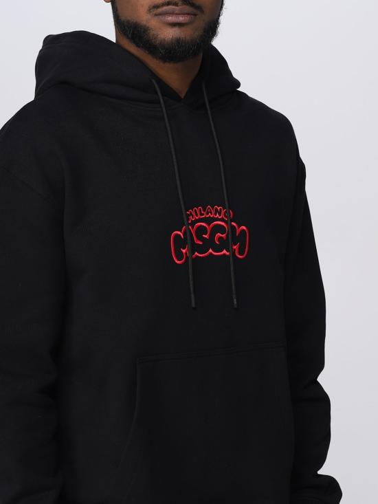  엠에스지엠 후드 티셔츠 MM102237001 99 Black - MSGM