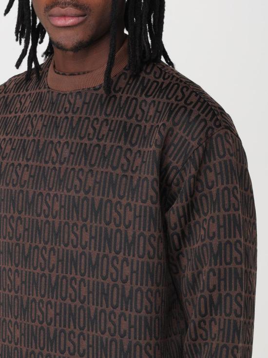 25FW 모스키노 긴팔 티셔츠 17012629 1103 Brown - MOSCHINO
